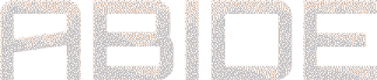 Dithered cream wordmark
